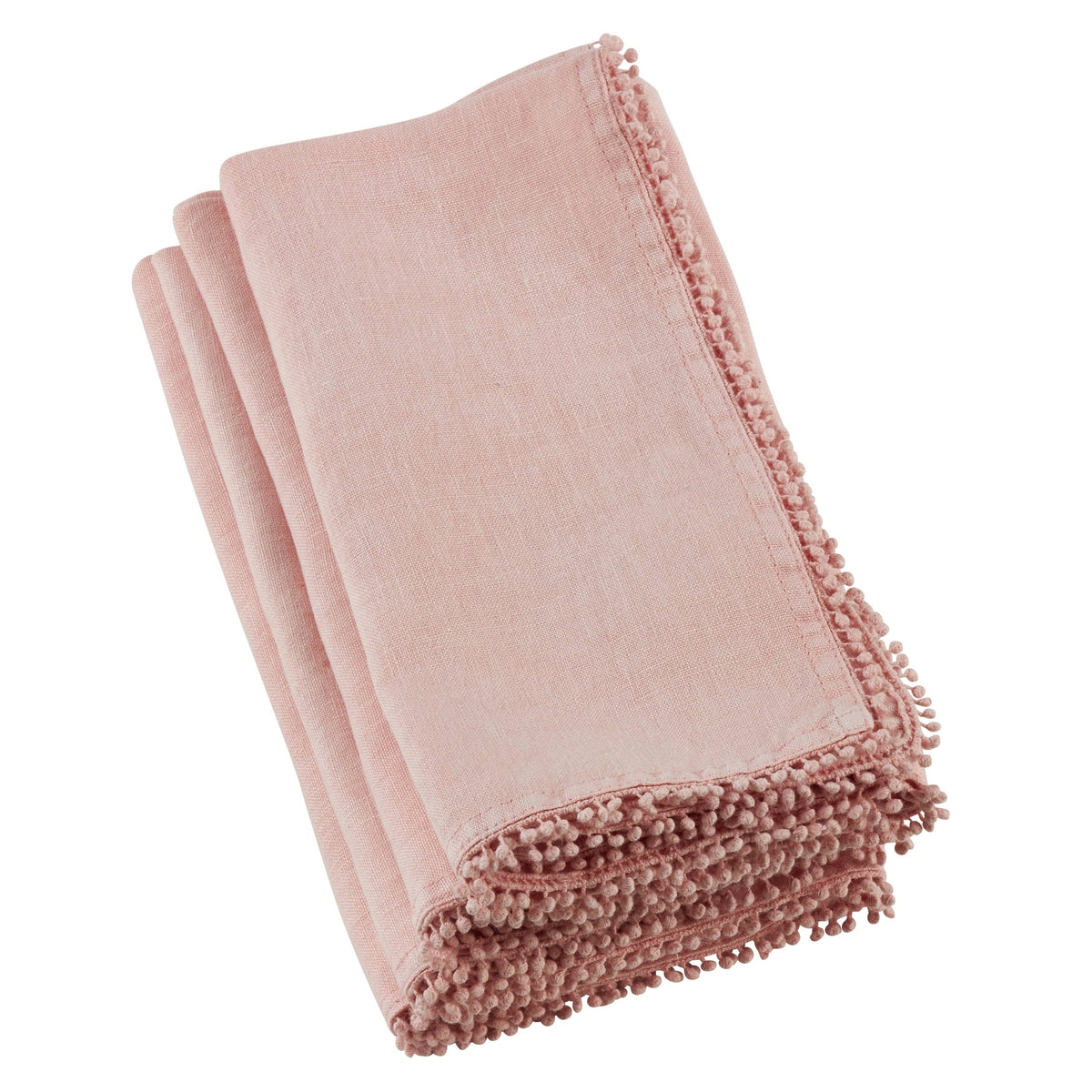 Pink 100% Linen Table Napkins Set of 4 J295