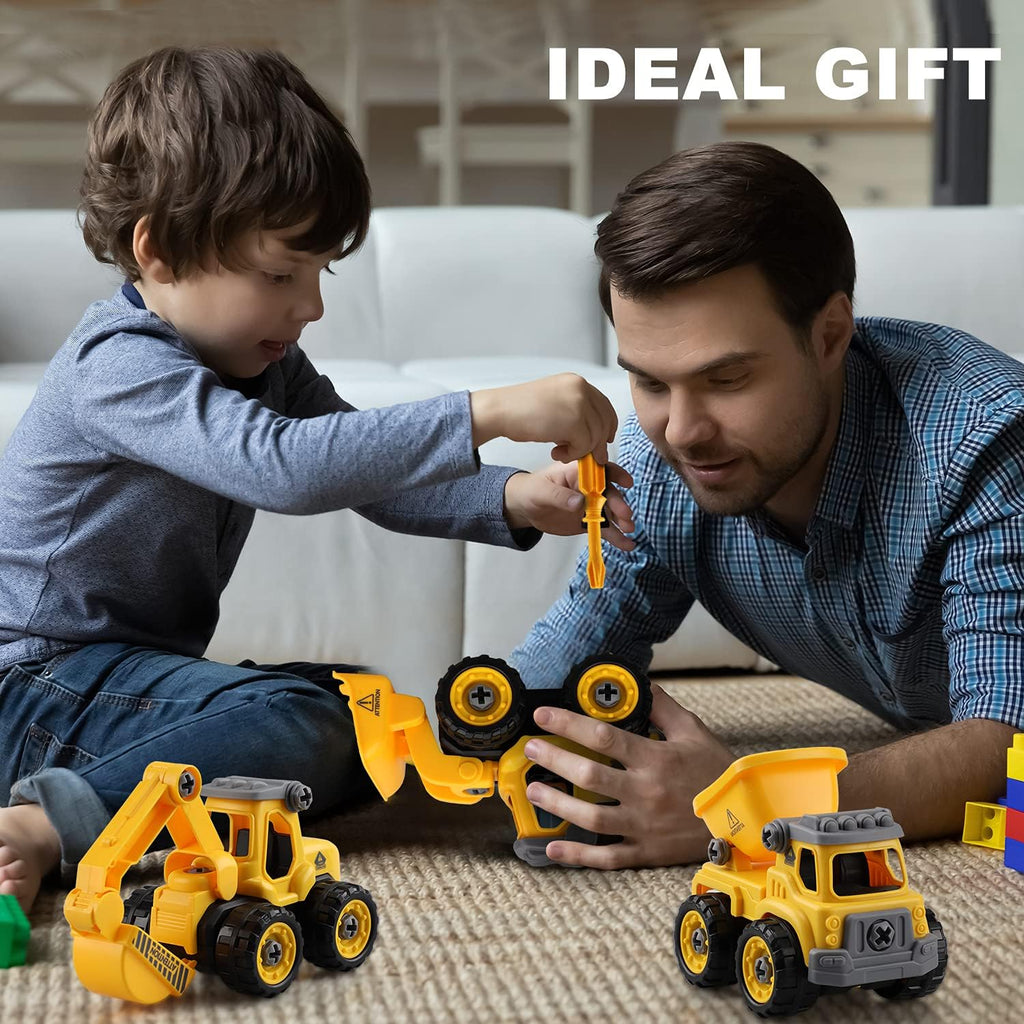 Take Apart Construction Vehicles Truck Toys Set with Drills Z3579