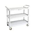 3 Shelves Utility Cart with 400 lbs Loading Capacity, Grey Q35409