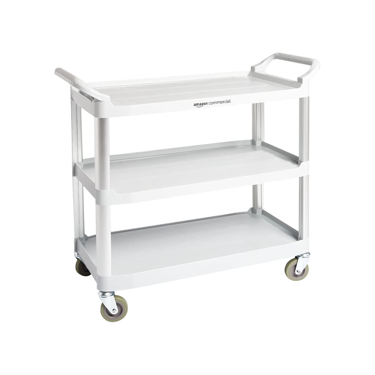 3 Shelves Utility Cart with 400 lbs Loading Capacity, Grey Q35409