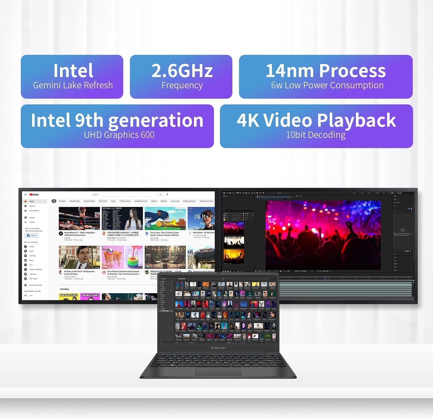 14 inch 8GB+256GB Quad Core Windows 10 Laptop Computer Z7509