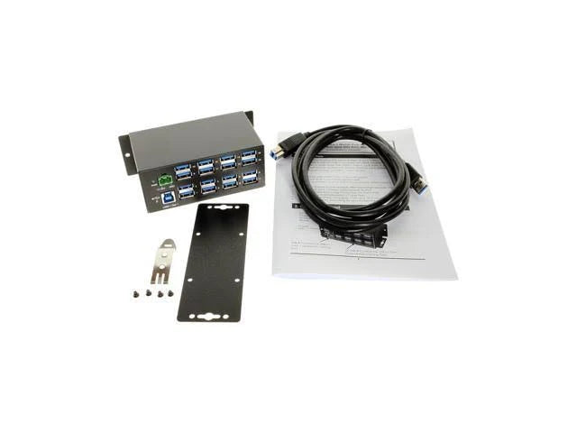 16-Port USB 3.2 Gen1 DIN Rail Mount Y123