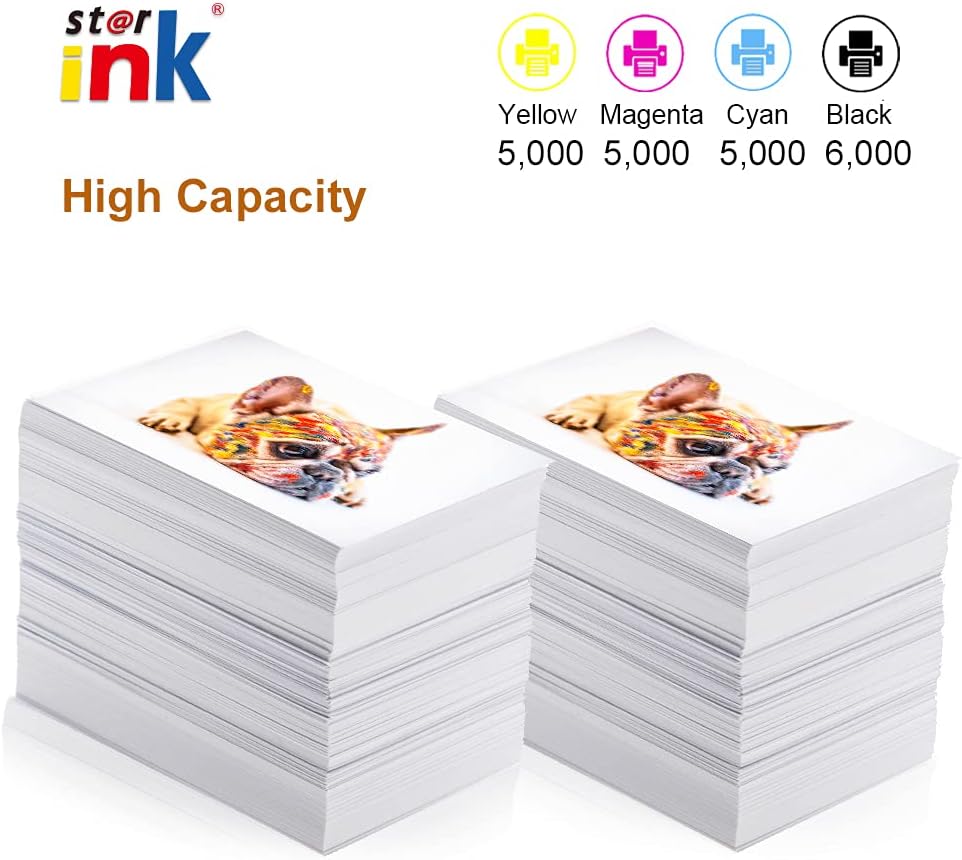 Compatible Ink Cartridge for Brother Printer, 4 Packs K7119