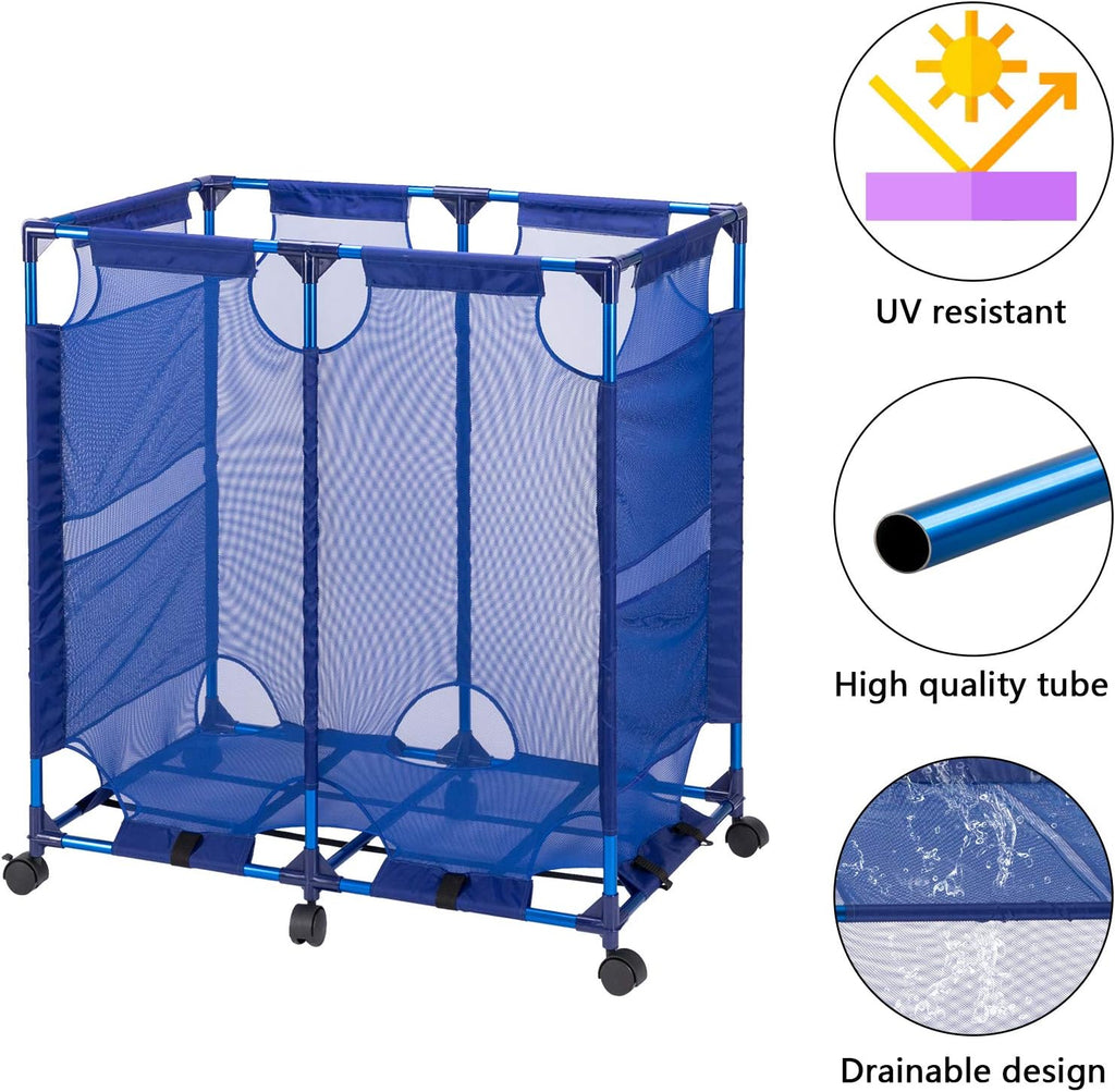 Rolling Mesh Pool Storage Organizer Bin, Pack of 2 V3793