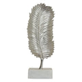 Modern Metal Leaf with Marble Base in Silver R894
