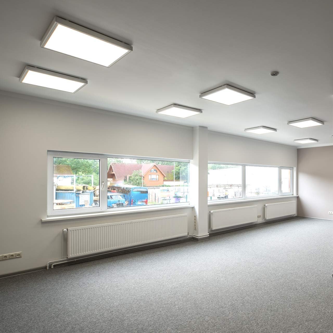 2x2 FT Surface Mount Kit for LED Flat Panel Light - Aluminum 24x24 inch Ceiling Frame Kit E606415