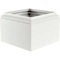 6 in. Aluminum Natchez Capital and Base with Textured Brown Finish J1429