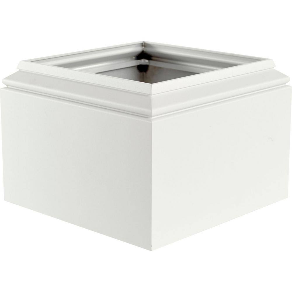 6 in. Aluminum Natchez Capital and Base with Textured Brown Finish J1429