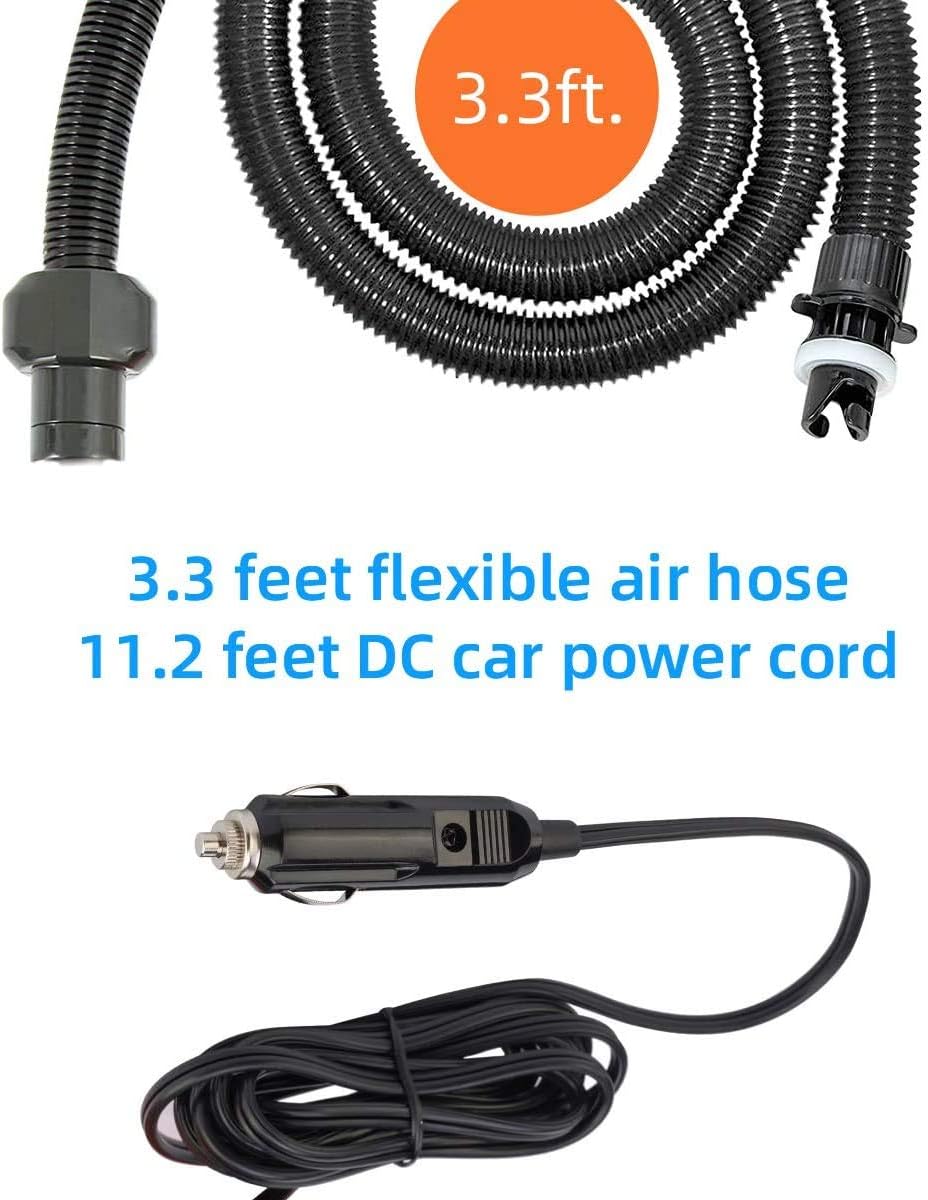 16 PSI Electric Paddle Board Pump with Auto-Off, 12V DC, Pack of 2 I5973