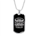 Stainless Steel or 18k Gold Dog Tag Necklace with 24" Chain A3598