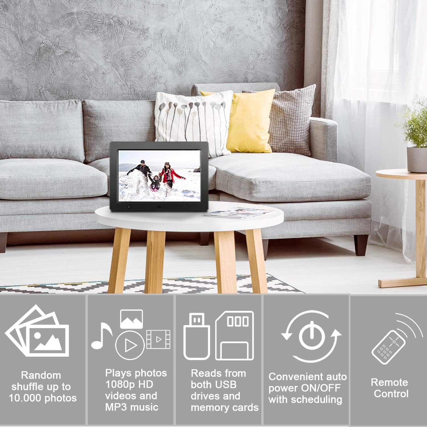 10 inch Digital Picture Frame with HD IPS Display K4475