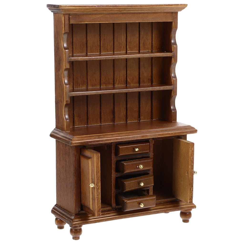 Walnut Color Wooden Doll House Bookcase T1787