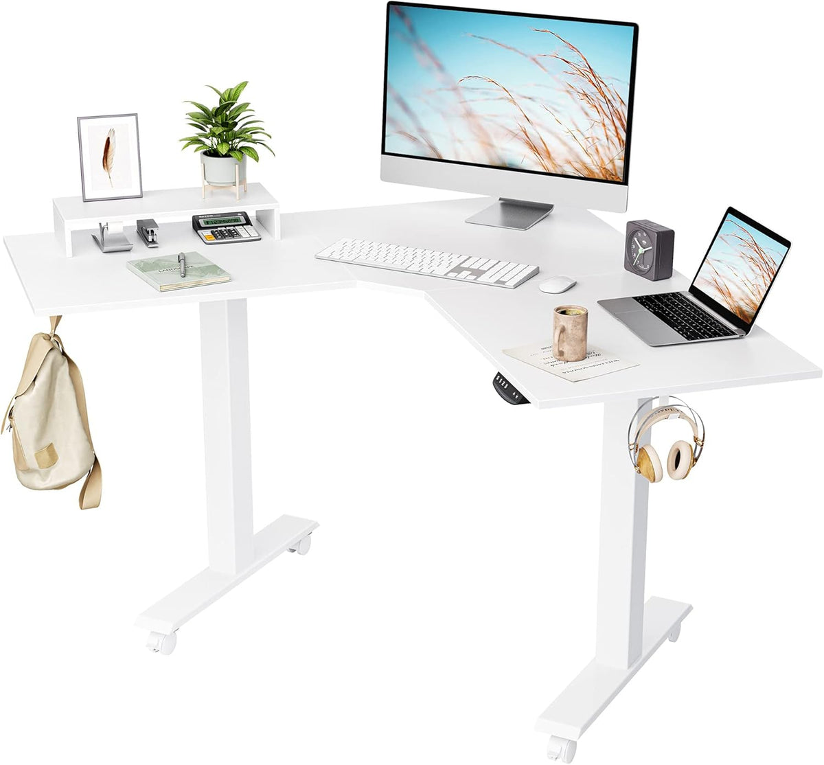 White Top 48 Inches Electric Standing Desk U8518