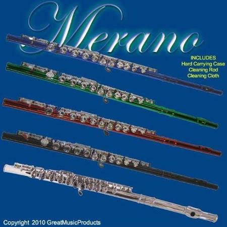 Silver Flute with Carrying Case, Tuner, Music Stand W332
