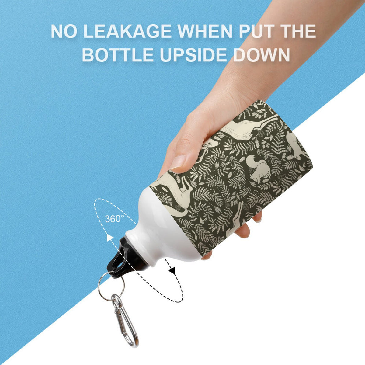 400ml Sport Aluminum Water Bottle with Twist Cap U658196