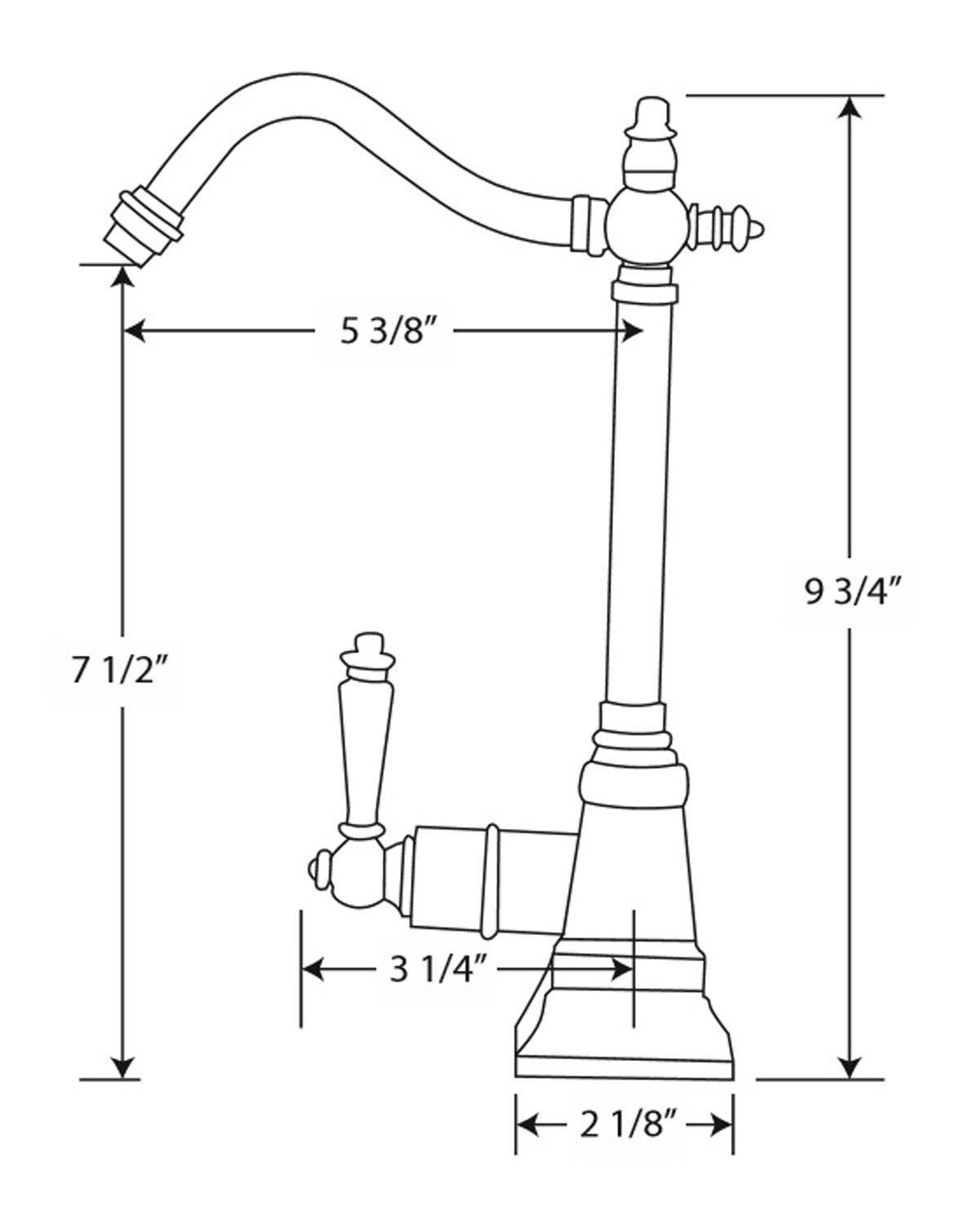 Oil Rubbed Bronze Instant Hot Water Faucet with Traditional Swivel Spout T813