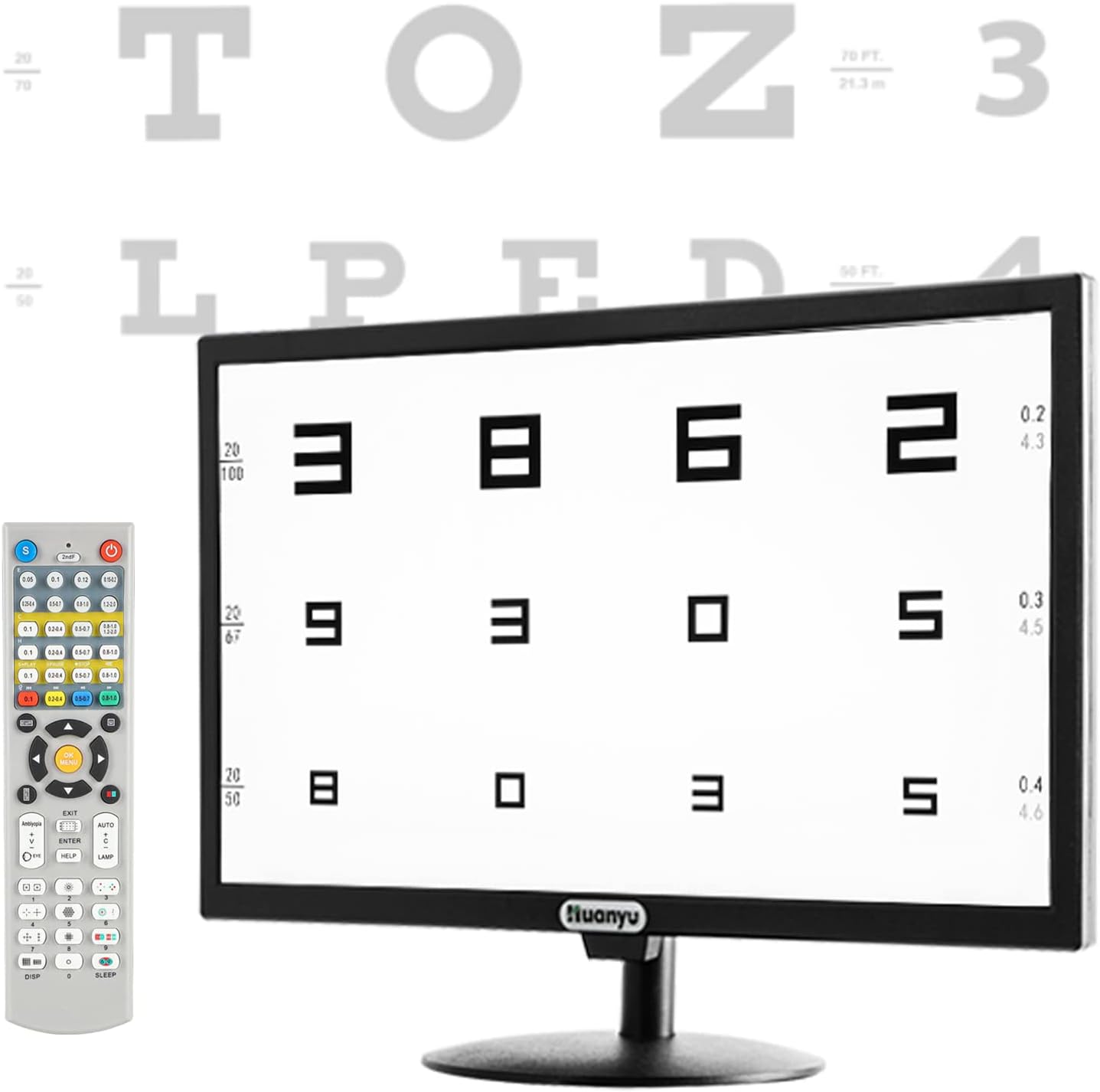 23inch LCD Electronic Visual Acuity Chart Optometry Tester with Remote J318436