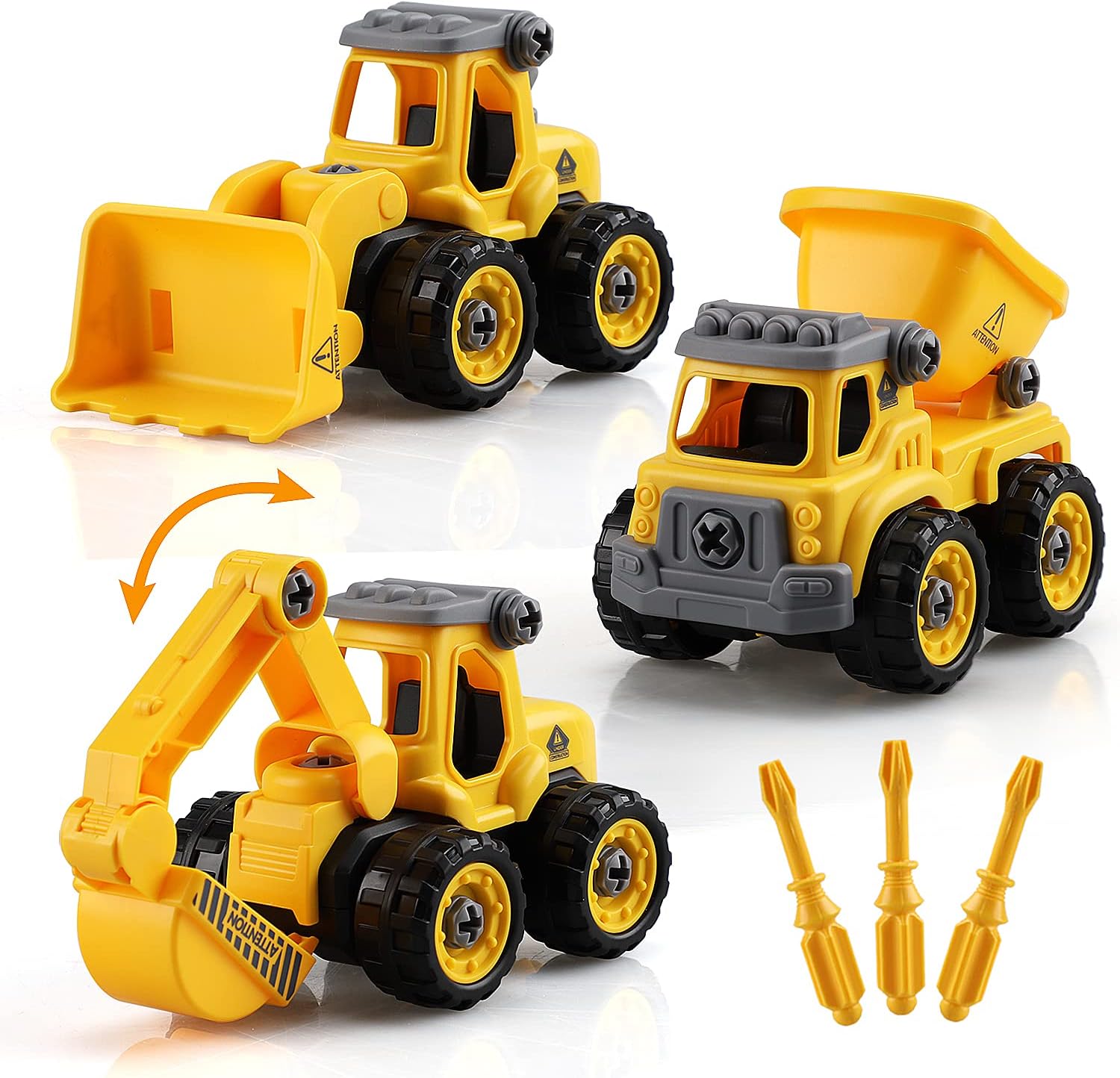 Take Apart Construction Vehicles Truck Toys Set with Drills Z3579