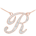 18" Diamond Initial Necklace F633