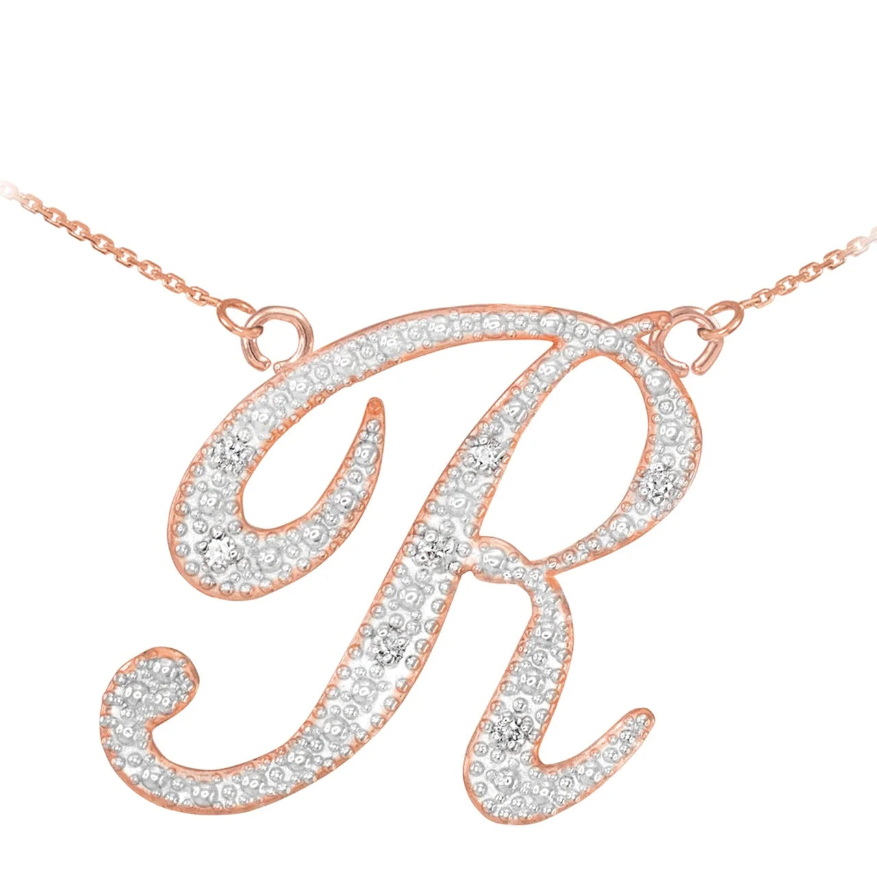 18" Diamond Initial Necklace F633