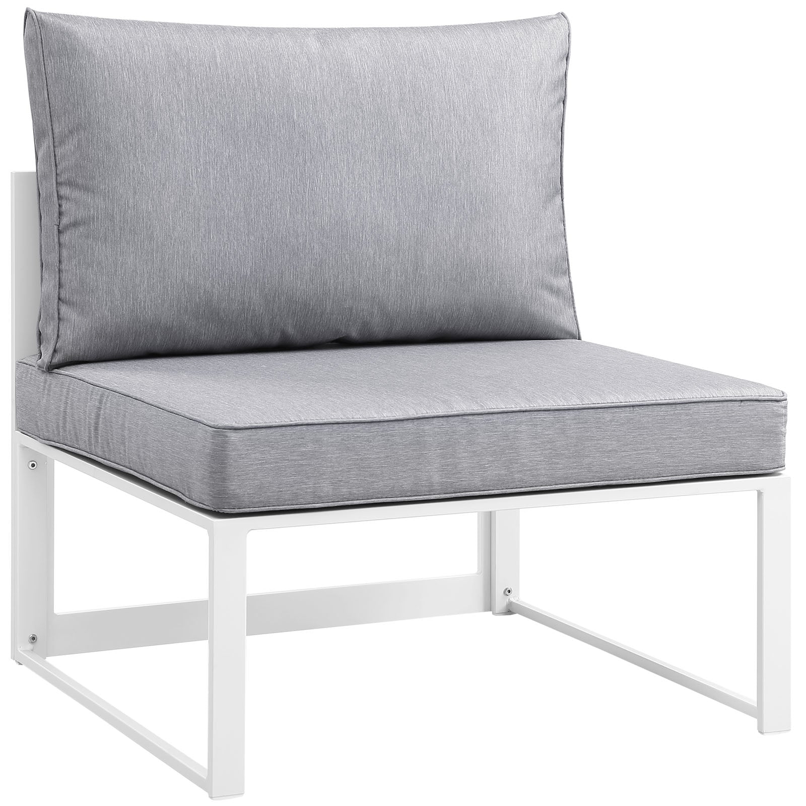 White Grey Fabric Outdoor Patio Sectional Sofa Set V2331