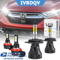 H4 High/Low Beam + H11 Fog Beam LED Headlight Bulbs 6000K Cool White W61528