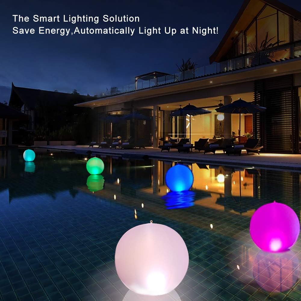 4 PCS Solar Powered Floating Pool Light Y30732
