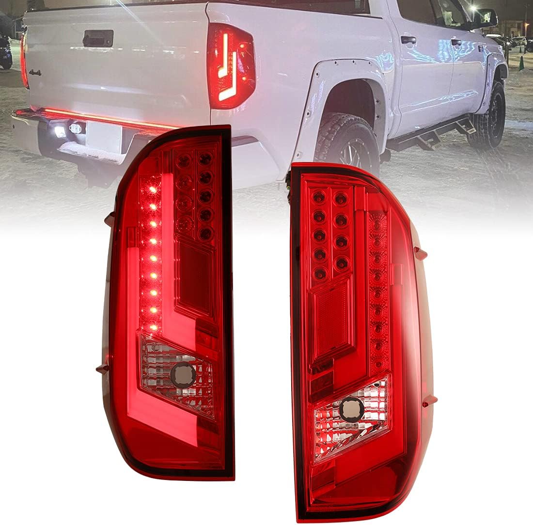 Tail Lights for Toyota Tundra 2014-2020 Clear Lens Red A61903