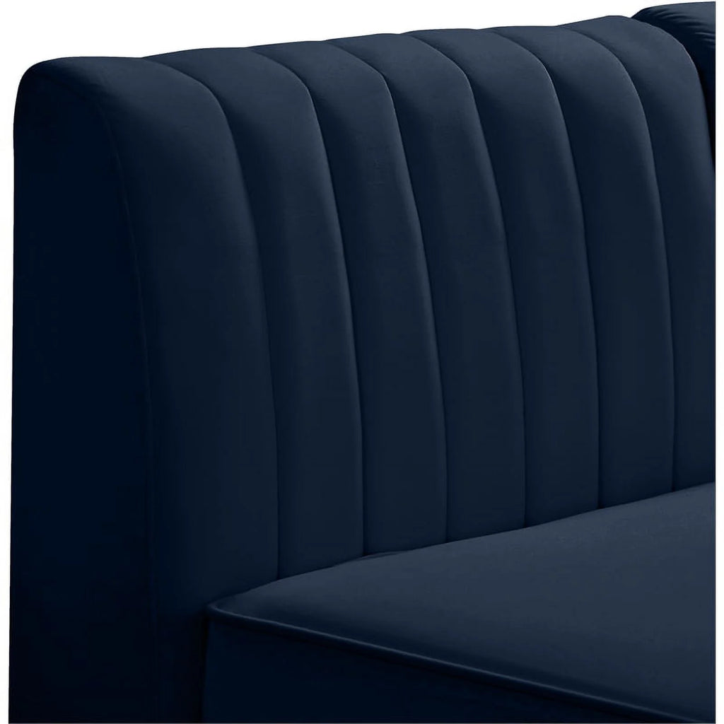 Navy Velvet Corner Chair B235