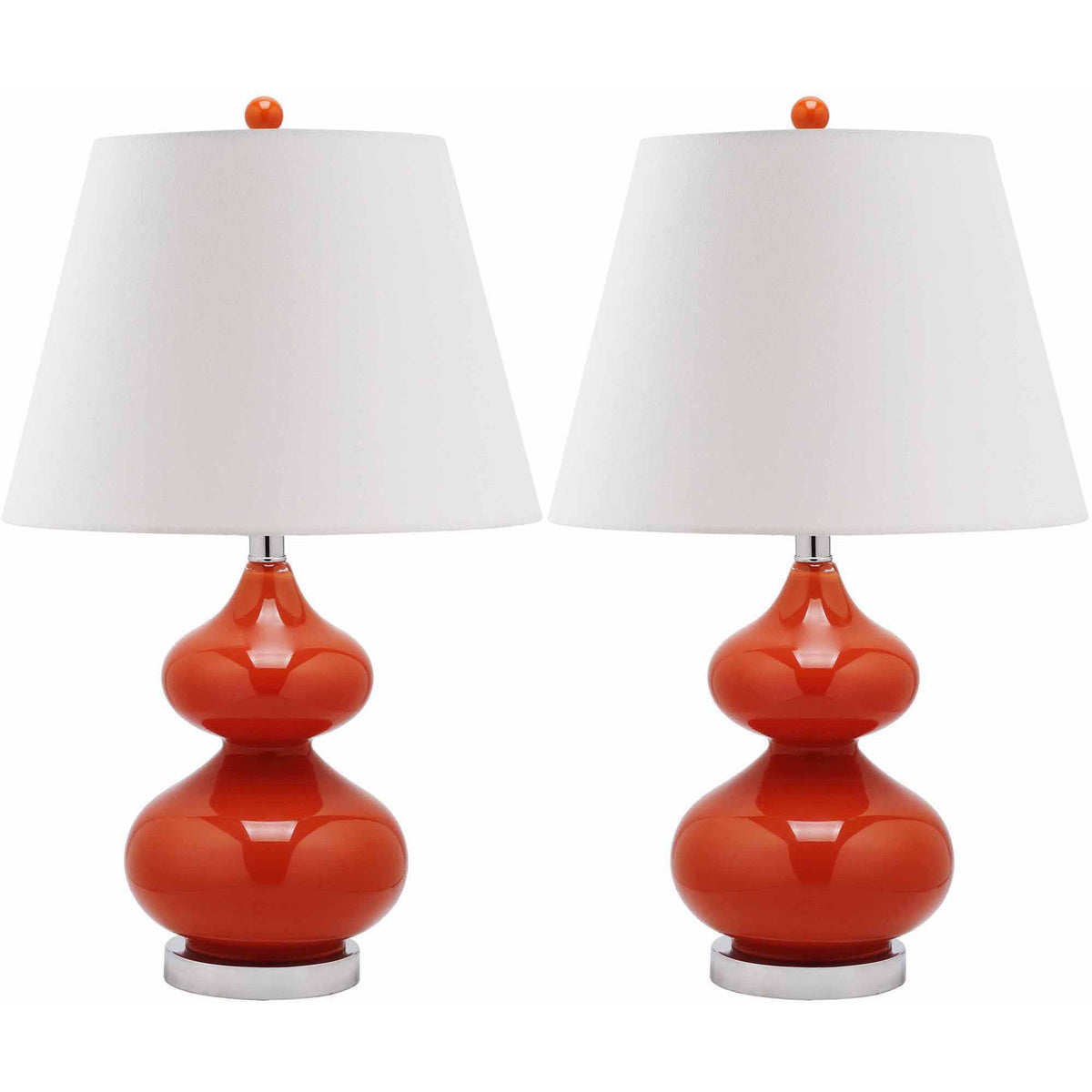 Set of 2 Glass Lamp H968