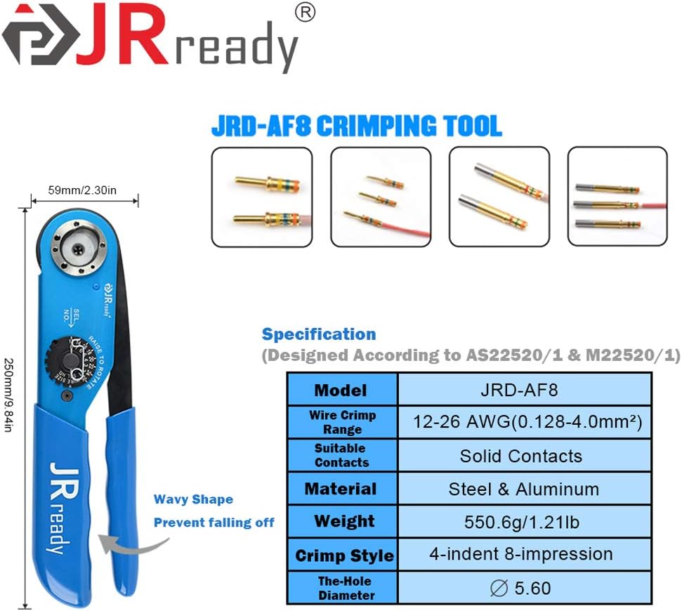 Eight Indent Crimping Tool Kit with Positioner and Gauge I449951