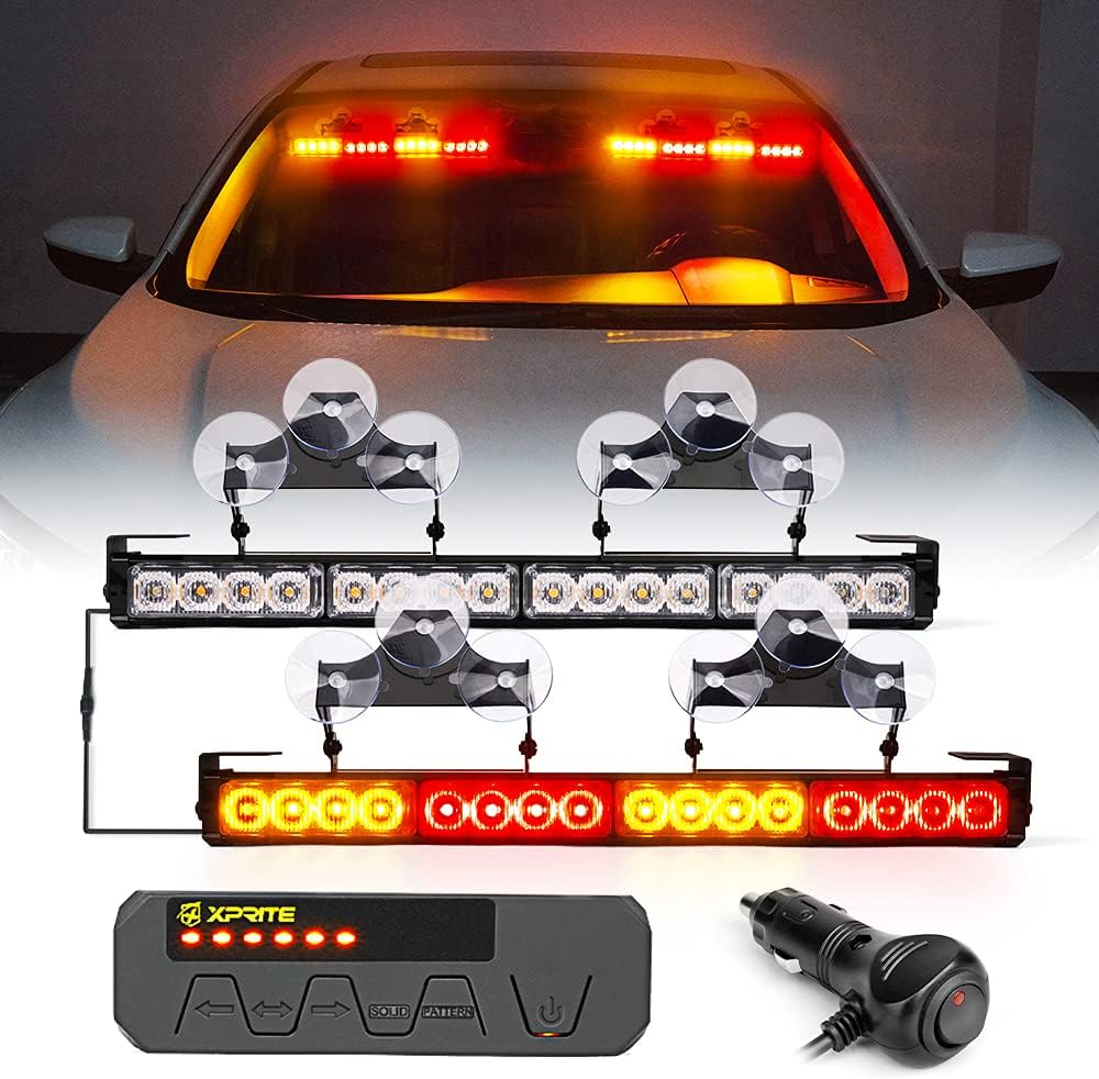 White & Green LED Emergency Light Bar Pack of 2 T970965