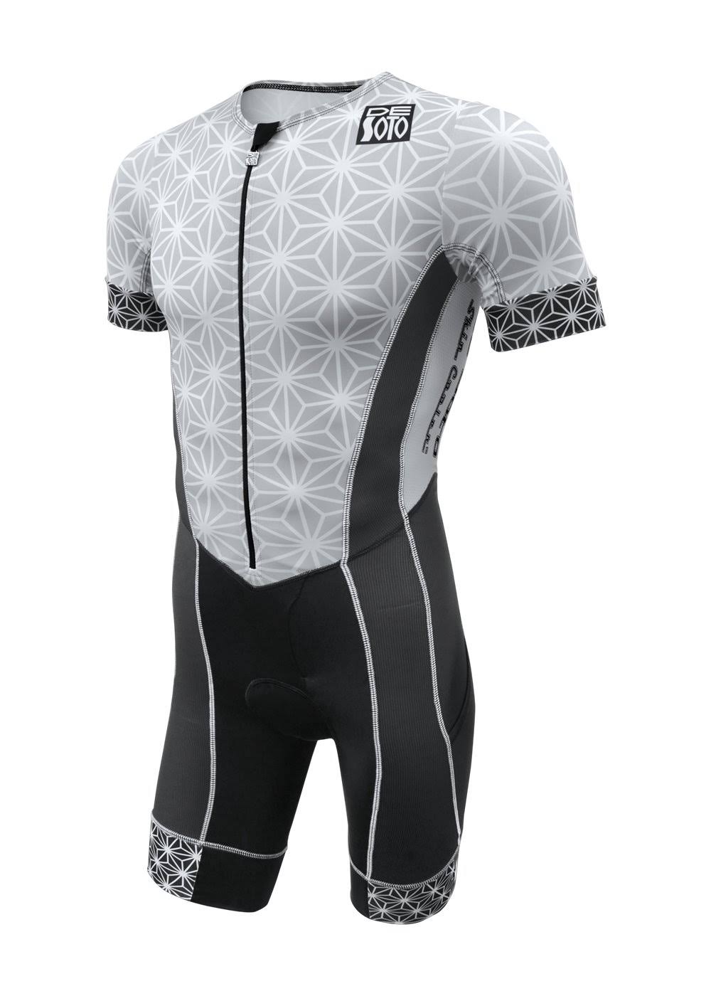 Blue Sparkle Sleeved Tri Suit H537