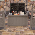 Dark Taupe Deck Storage Coffee Table V876