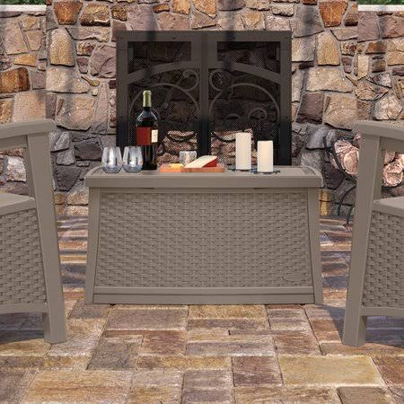 Dark Taupe Deck Storage Coffee Table V876