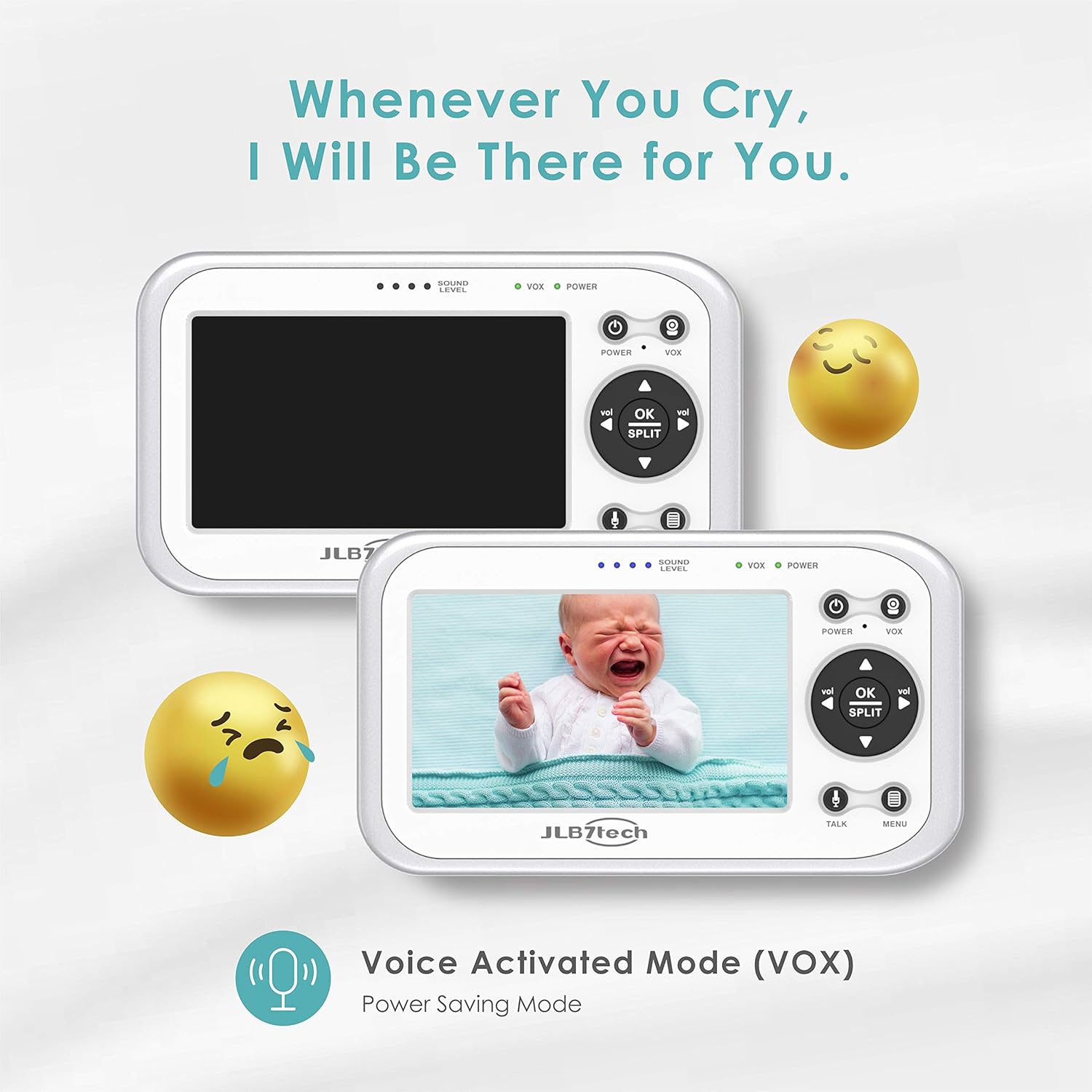 4.3 Split Screen Video Baby Monitor with 2 Cameras and Audio O65856