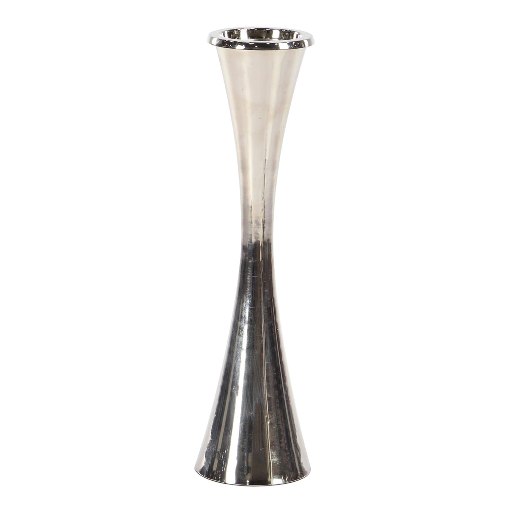 Silver Tapered Aluminum Candle Holders Set of 3 P500
