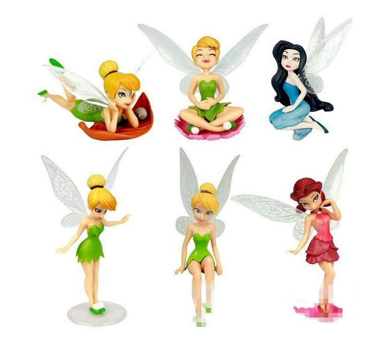 6pcs Fairy Girls Dolls Cake Topper Party Toy E7495