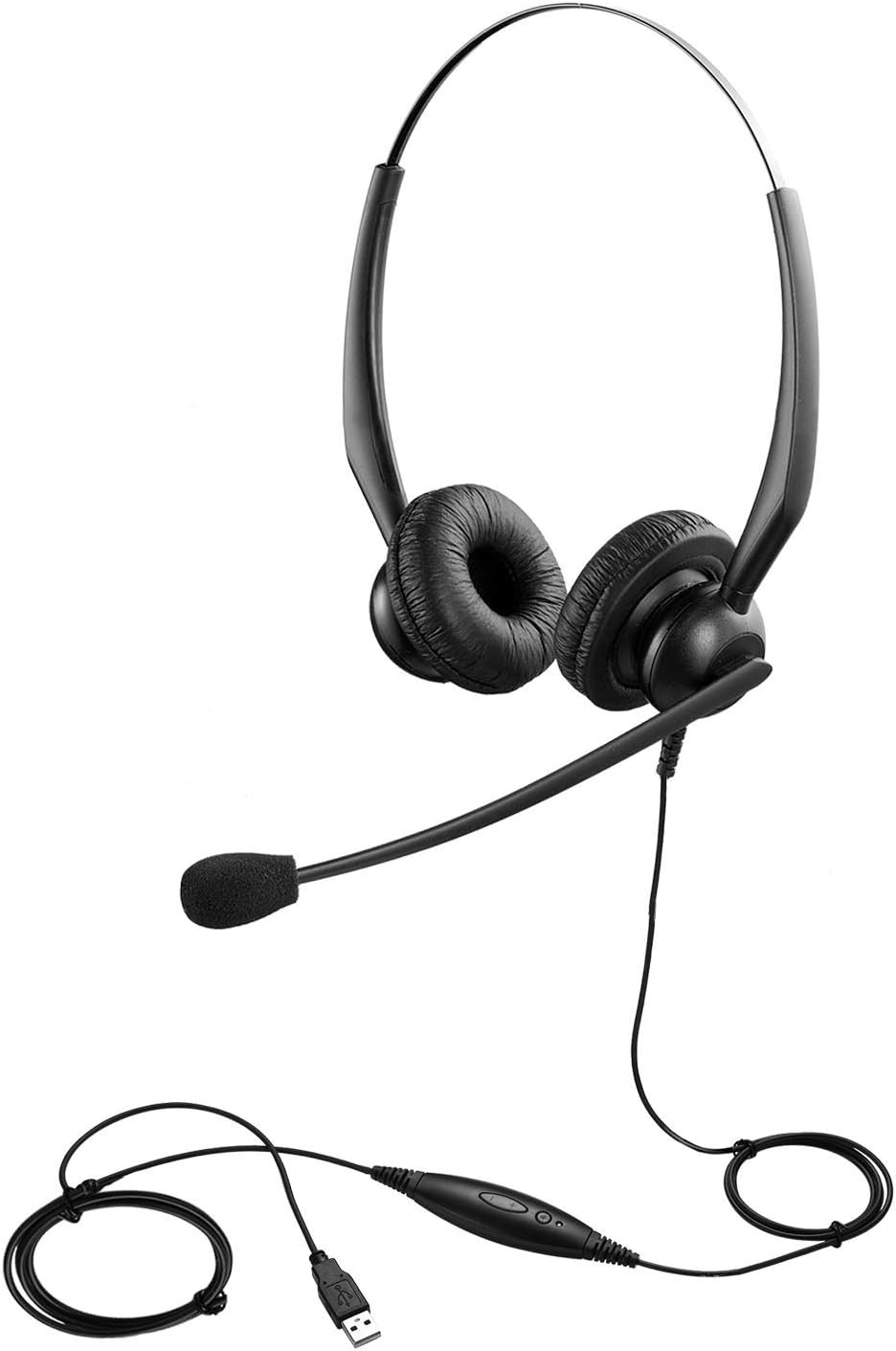 USB Headset with Mute Button and Noise Isolation Microphone, Pack of 2 W858054