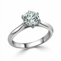 14K White Gold Moissanite Solitaire Engagement Ring Z986171