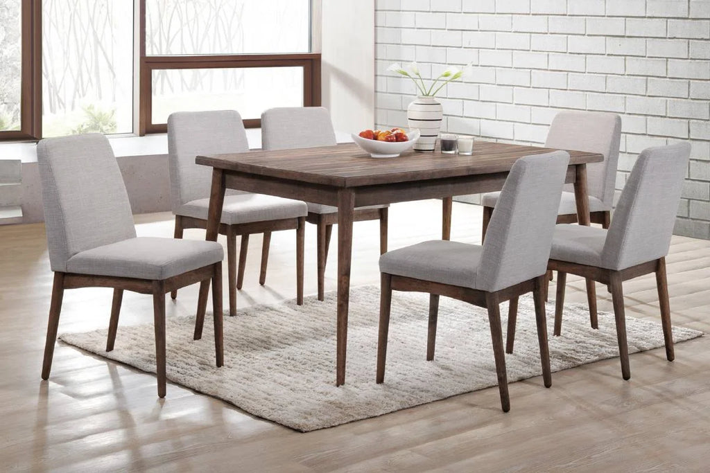 Solid Wood Fabric Upholstered Dining Chair 2Pcs Set Z134