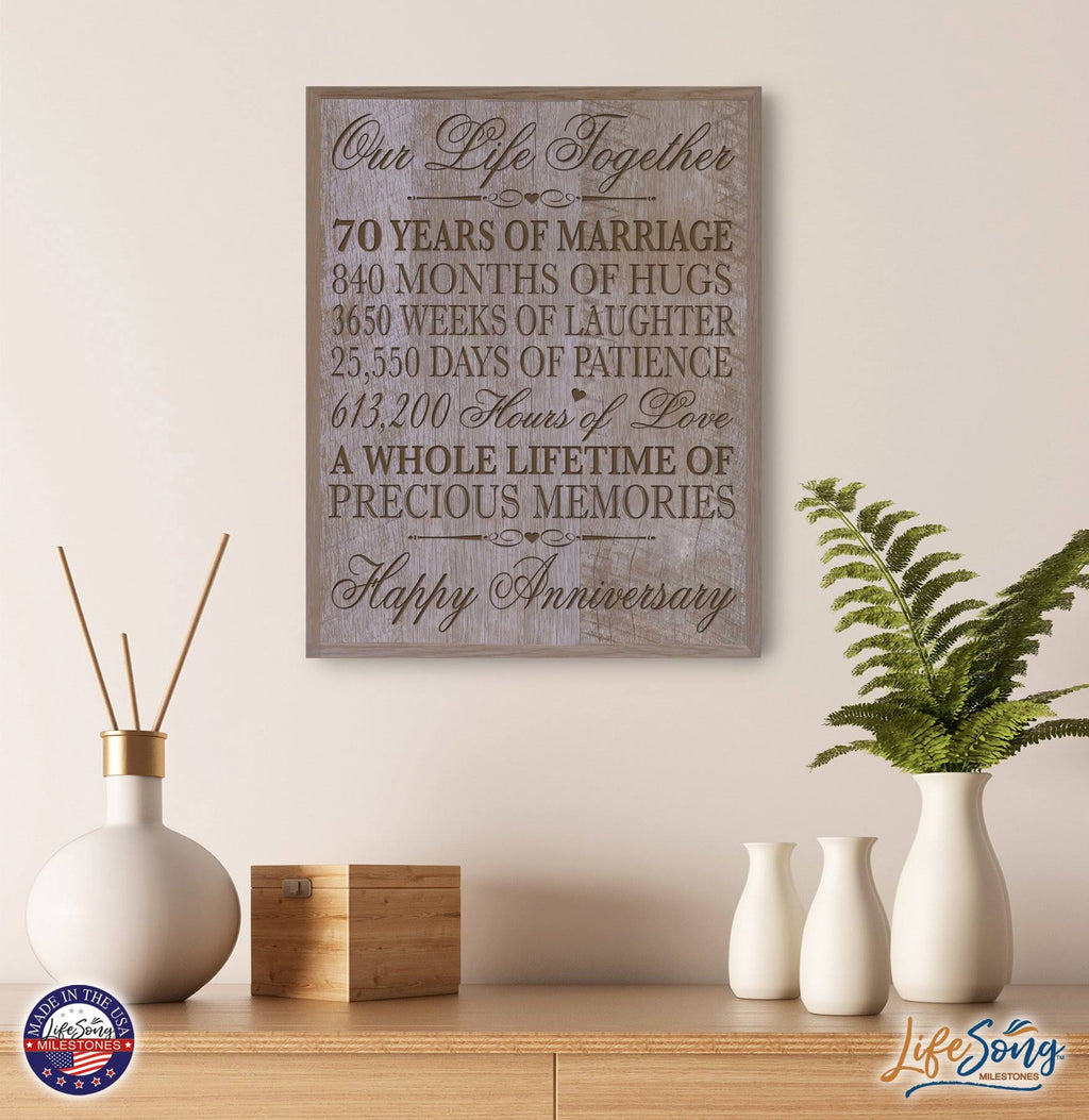 70th Wedding Anniversary Wall Plaque I7387