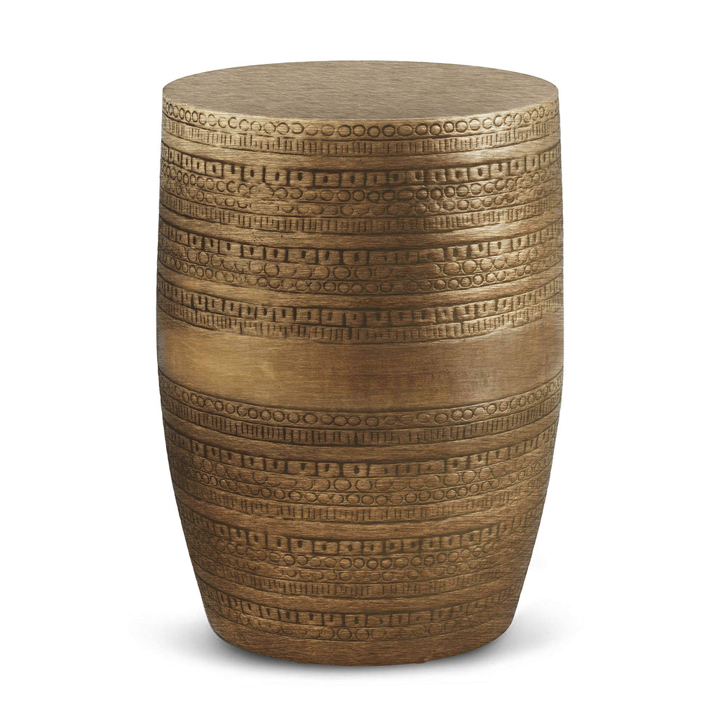 Antique Gold Metal Accent Table N80742