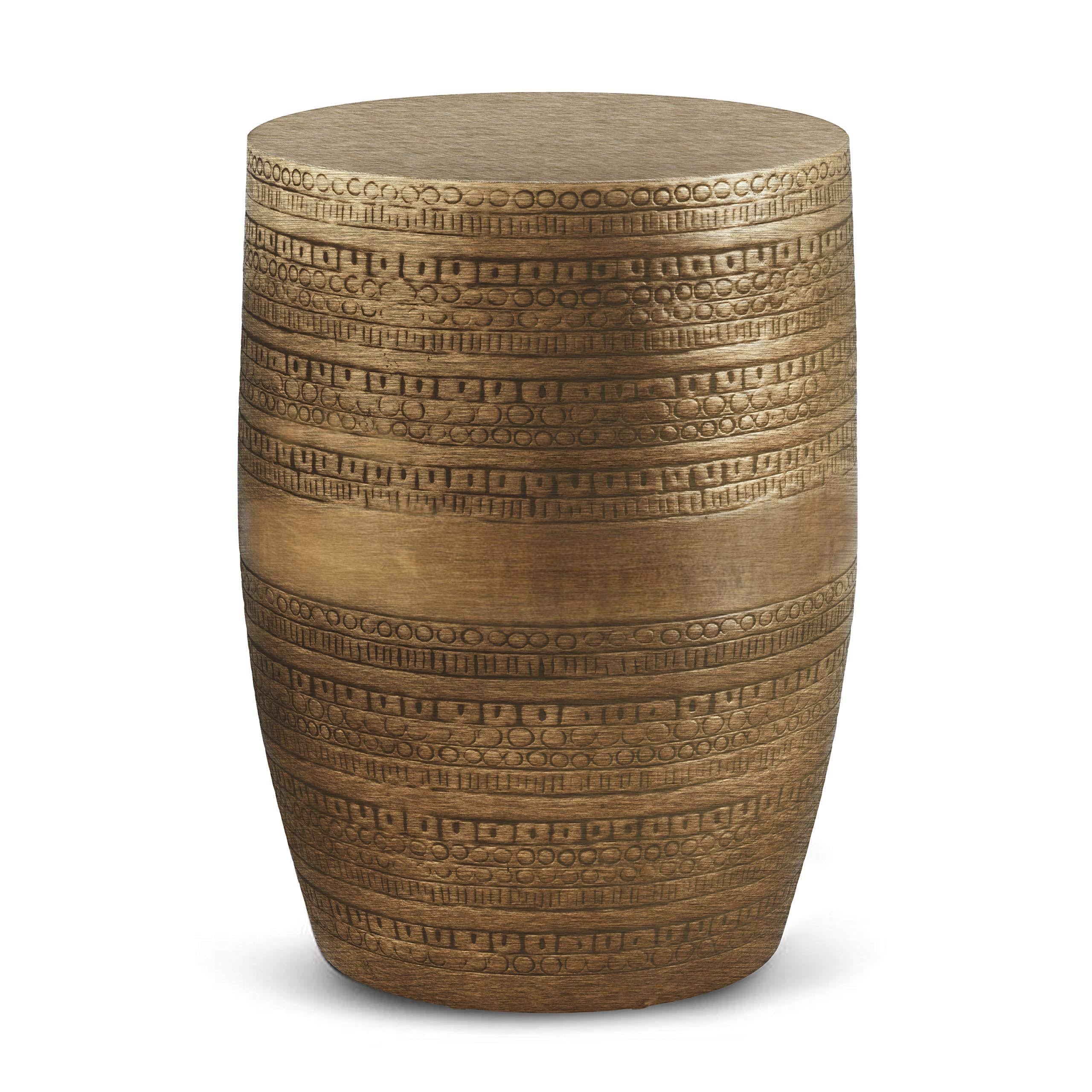 Antique Gold Metal Accent Table N80742