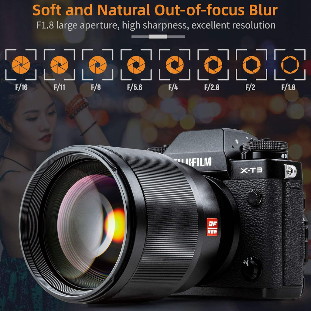 85mm f1.8 Mark II AF Portrait Fixed Focus Lens for Fuji X Mount Camera E7037