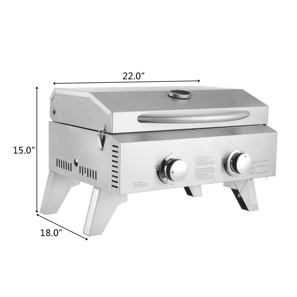 Stainless Steel Propane Grill with Foldable Leg E98986
