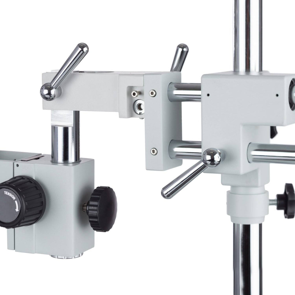 3.5X-45X Simul-Focal Stereo Boom Stand Microscope with Fluorescent Light and 3MP Camera I302