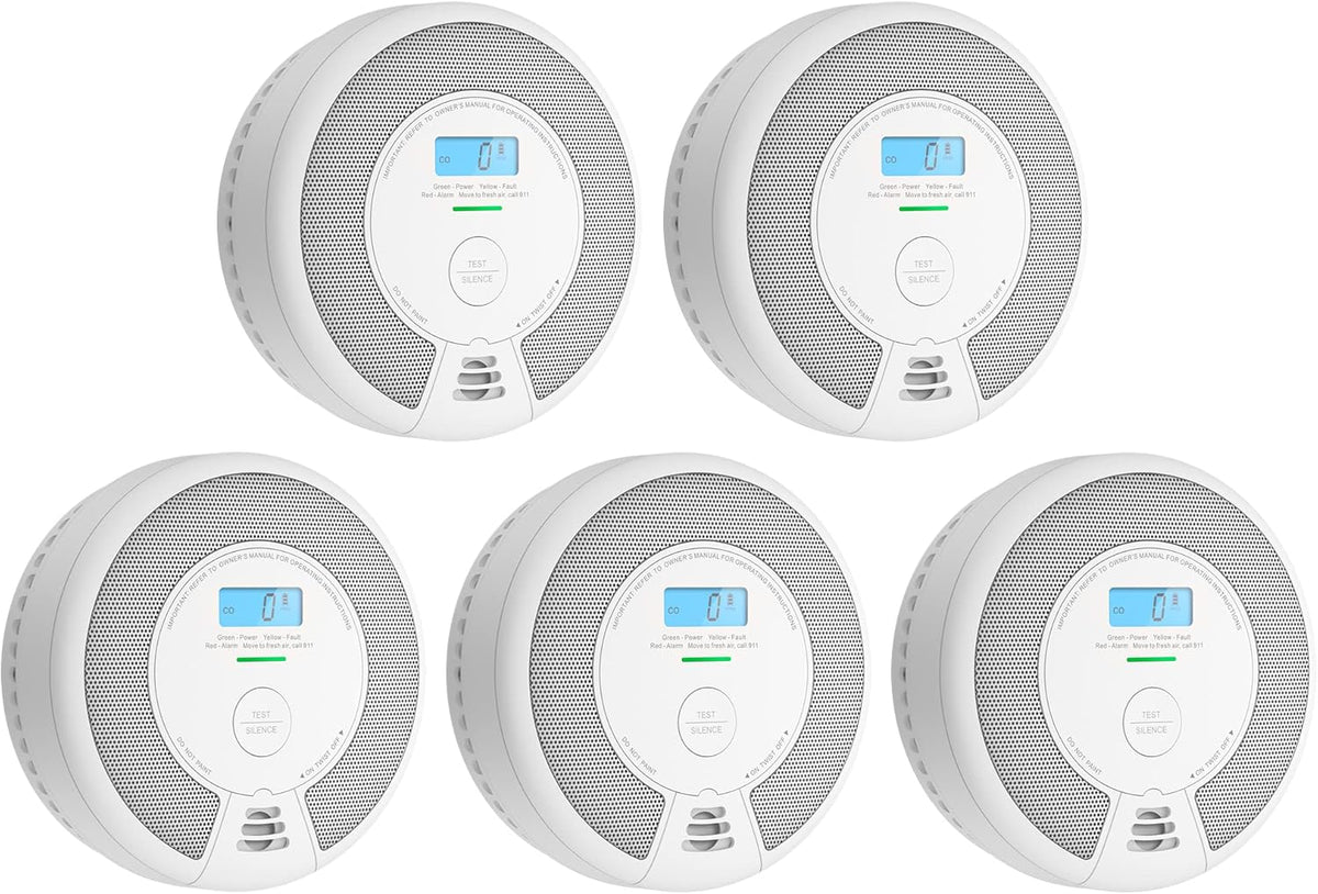 10-Year Battery Smoke Carbon Monoxide Detector Alarm with CO Readings A312501