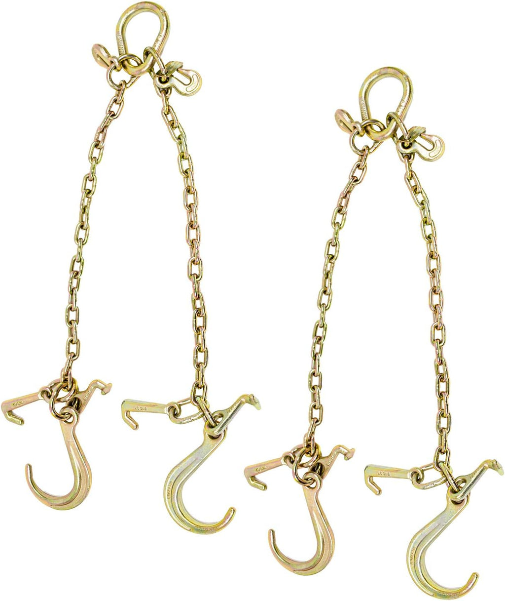 8" Medium J Hooks Chain Bridle with Grab Hooks 2' Legs (2 Pack) F2702