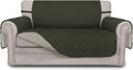 Light Gray Reversible Sofa Slipcover with Elastic Straps M8308
